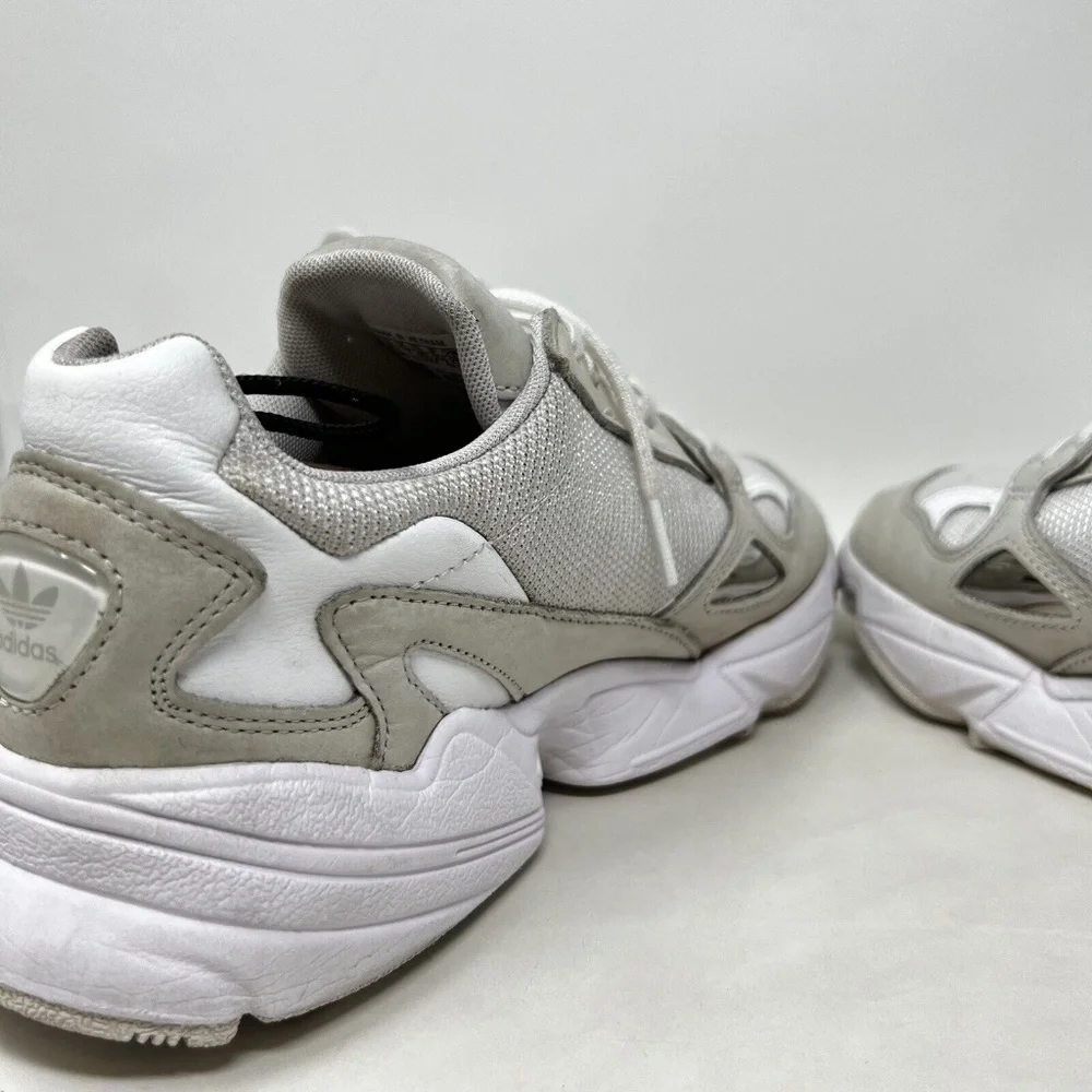 Adidas Falcon Leather/Mesh Lace-Up Sneakers white 8.5